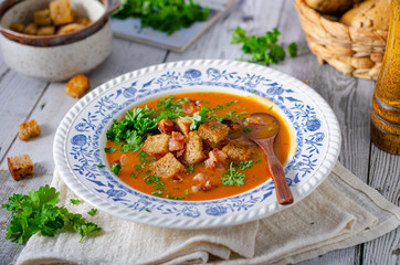 Delicious goulash soup