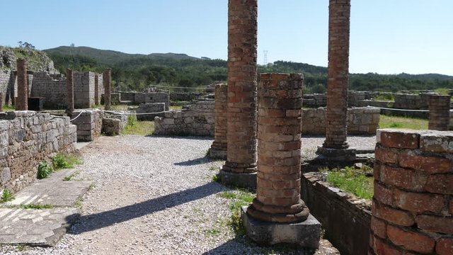 archaeological site conimbriga  roman ruins 4k