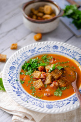 Delicious goulash soup