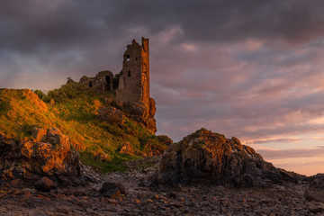 Ruins of Dunure Castle, South Ayrshire, Scotland