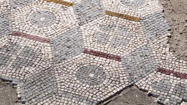 mosaic floor archaeological site conimbriga roman ruins 4k