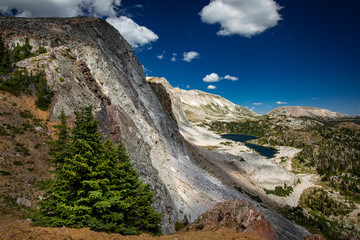 Views from Medicine Bow Peak of the Snowy Range Mountains of Wyoming