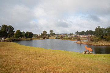Fototapeta na wymiar landscape with river in tasmania Tarkine region 
