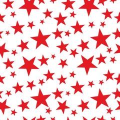 Seamless Christmas star wrapping paper pattern