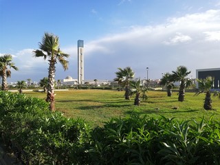 Beautiful view of the big mosque of algiers