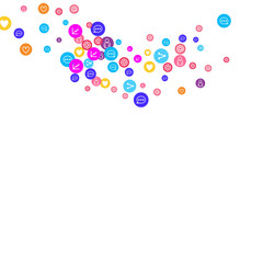 Social media marketing, Communication concept.