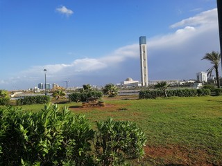 Beautiful view of the big mosque of algiers
