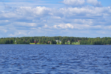 Beautiful lakeside view in Alajärvi, Finland