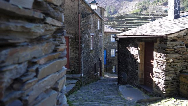 historical stone village Piod&atilde;o Portugal fish eye 4k