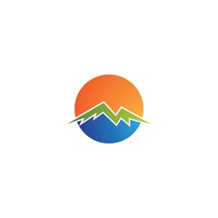 Mountain logo template icon design