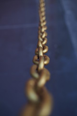 close up shot to a steel chain
