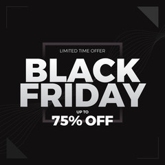 Black friday sale design banner with special offer discount.Modern design banner for promotion ads