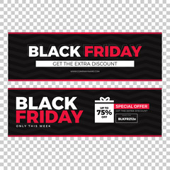 Black friday sale design banner. Website and social media header