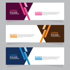 Vector abstract design web banner template. Web Design Elements - Header Design. Abstract geometric web banner template on grey background.Modern banner.