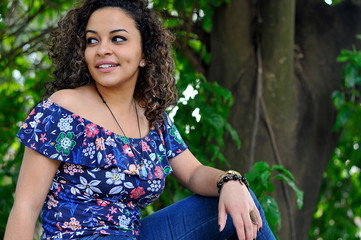 Fototapeta premium Young beautiful woman