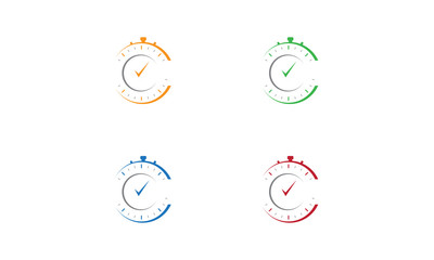 Time check logo design Vector 