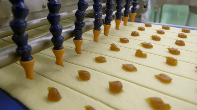 cookie making process industry dough factory conveyor