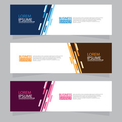 Vector abstract design web banner template. Web Design Elements - Header Design. Abstract geometric web banner template on grey background.Modern banner.