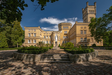 Fototapeta na wymiar Neo-Gothic Palace , Jablonowo Pomorskie , Kuyavian-Pomeranian Vo