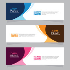 Vector abstract design web banner template. Web Design Elements - Header Design. Abstract geometric web banner template on grey background.Modern banner.