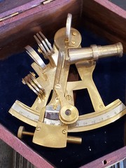 Old sailing sextant