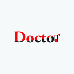 Doctor text vector logo