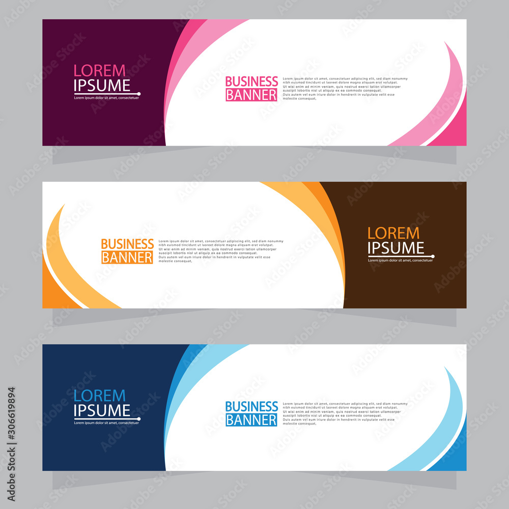 Wall mural vector abstract design web banner template. web design elements - header design. abstract geometric 