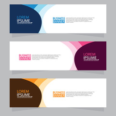 Vector abstract design web banner template. Web Design Elements - Header Design. Abstract geometric web banner template on grey background.Modern banner.