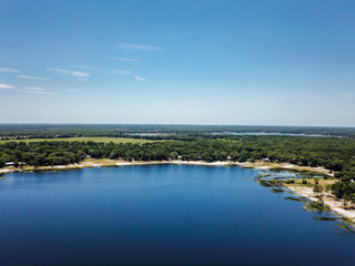 Aerial view of a nice lake in Florida