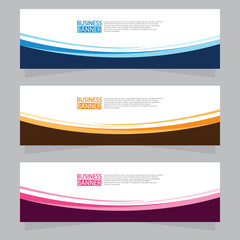 Vector abstract design web banner template. Web Design Elements - Header Design. Abstract geometric web banner template on grey background.Modern banner.