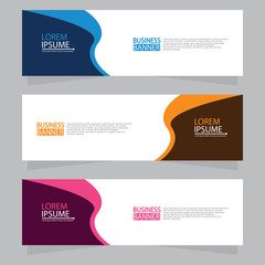 Vector abstract design web banner template. Web Design Elements - Header Design. Abstract geometric web banner template on grey background.Modern banner.