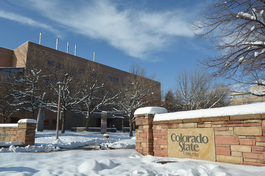 FORT COLLINS, COLORADO, USA - November 28, 2019: Colorado State University Is A Public, Land Grant Institution Of Higher Education In Fort Collins, Colorado.