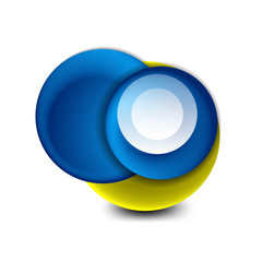 Vector swirl circle banner, 3d style abstract sphere or round shape icon or background templates. Vector Illustration For Wallpaper, Banner, Background, Card, Book Illustration, landing page