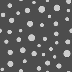 Dots seamless pattern. Monochromatic circles texture background.