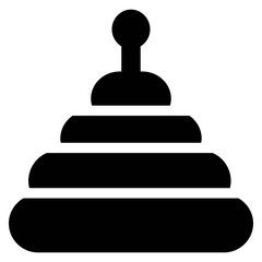 Baby Icon Design Solid Style Part 6 Pyramid Toy