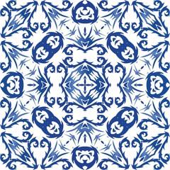 Traditional ornate portuguese azulejo.