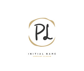 P L PL Beauty vector initial logo, handwriting logo of initial signature, wedding, fashion, jewerly, boutique, floral and botanical with creative template for any company or business.