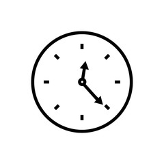 time icon flat clock watches symbol time clock study book flat illustration icon minute duration length Icon symbol clock design vector template timer, watch, timepiece. Vector Illustration Set