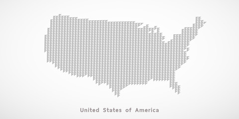 The illustrate of United States of America Vector Map with Triangle dot.