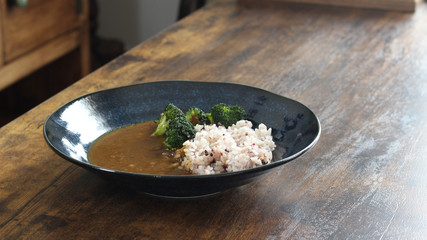 curry broccoli Healthy rice 