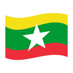 Myanmar flag icon vector design symbol