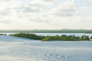 Beautiful view of Mangue Seco in Bahia, small fisherman's beach