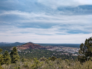 Fototapeta na wymiar View of the Albuquerque Mountains, New Mexico from the Sandia Mountain Crest