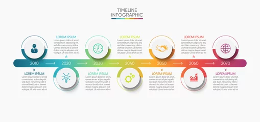 Foto op Plexiglas Business data visualization. timeline infographic icons designed for abstract background template milestone element modern diagram process technology digital marketing data presentation chart Vector © Surapong