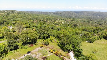 Country side sub urban view of Jamaica 