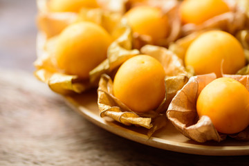 Cape gooseberry, golden berry or physalis, tropical fruit