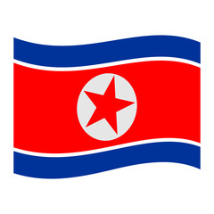 North Korea flags icon vector design symbol