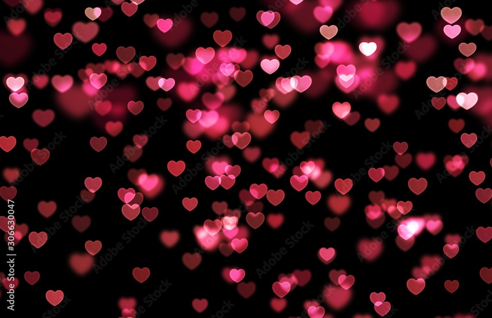 Poster abstract background with hearts