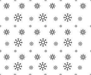 snowflake seamless pattern on white background. snowflakes wallpaper. glitter abstract illustration with crystals of ice.