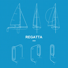 Dinghy sailboats and Racing courses © studio marble